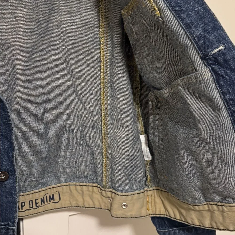GAP Kids Youth Dark Wash Denim Blue Jacket Casual Unisex Size XXL (14-16) EUC